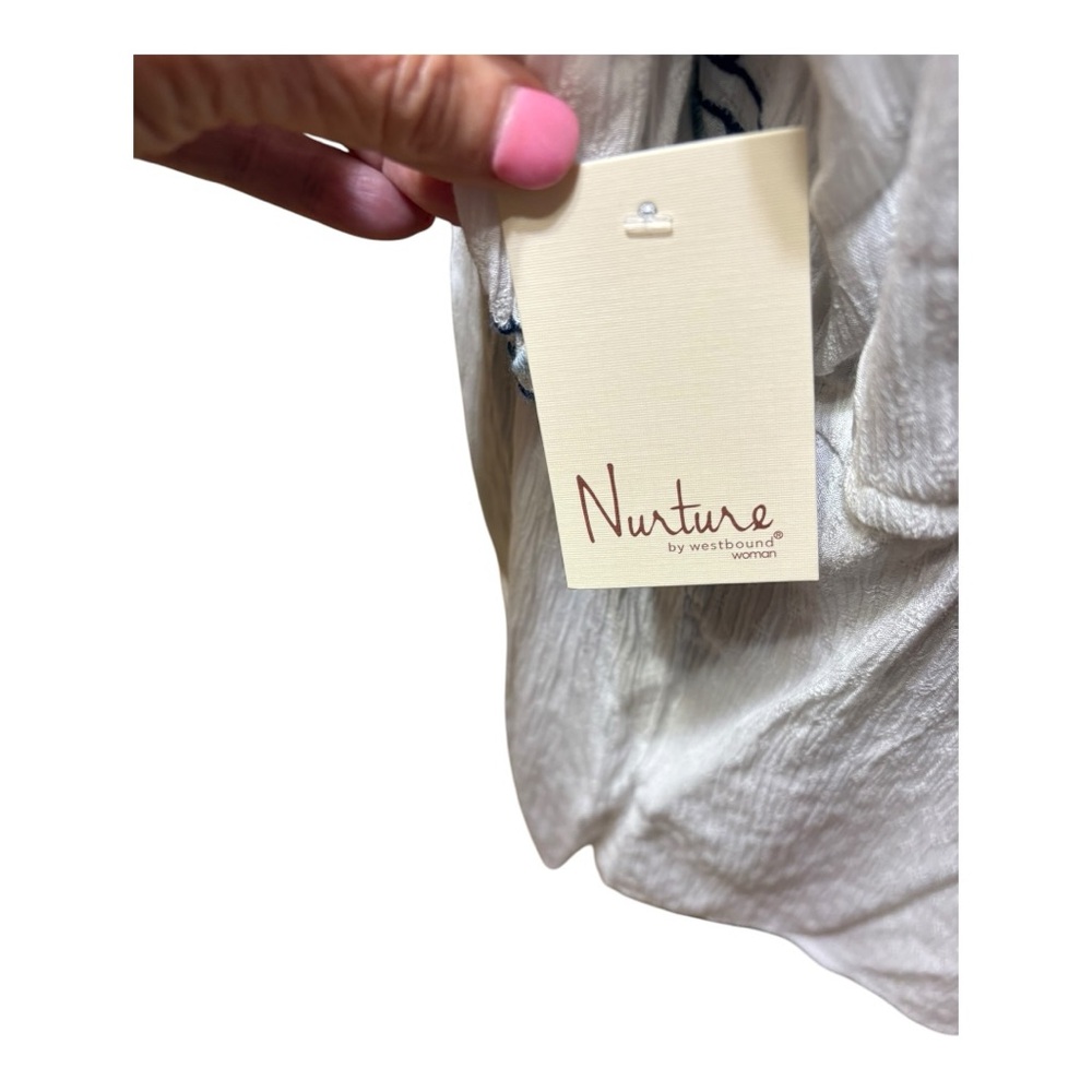 NWT Nurture by Westbound Cream Graphic 3/4 Sleeve Tunic Size 2X - Picture 8 of 11